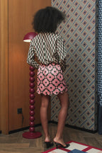 Cadie Scallop Skort in Pink Pine