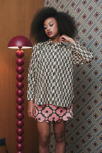 Cadie Scallop Skort in Pink Pine