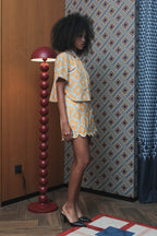 Cadie Scallop Skort in Frosty Lemon