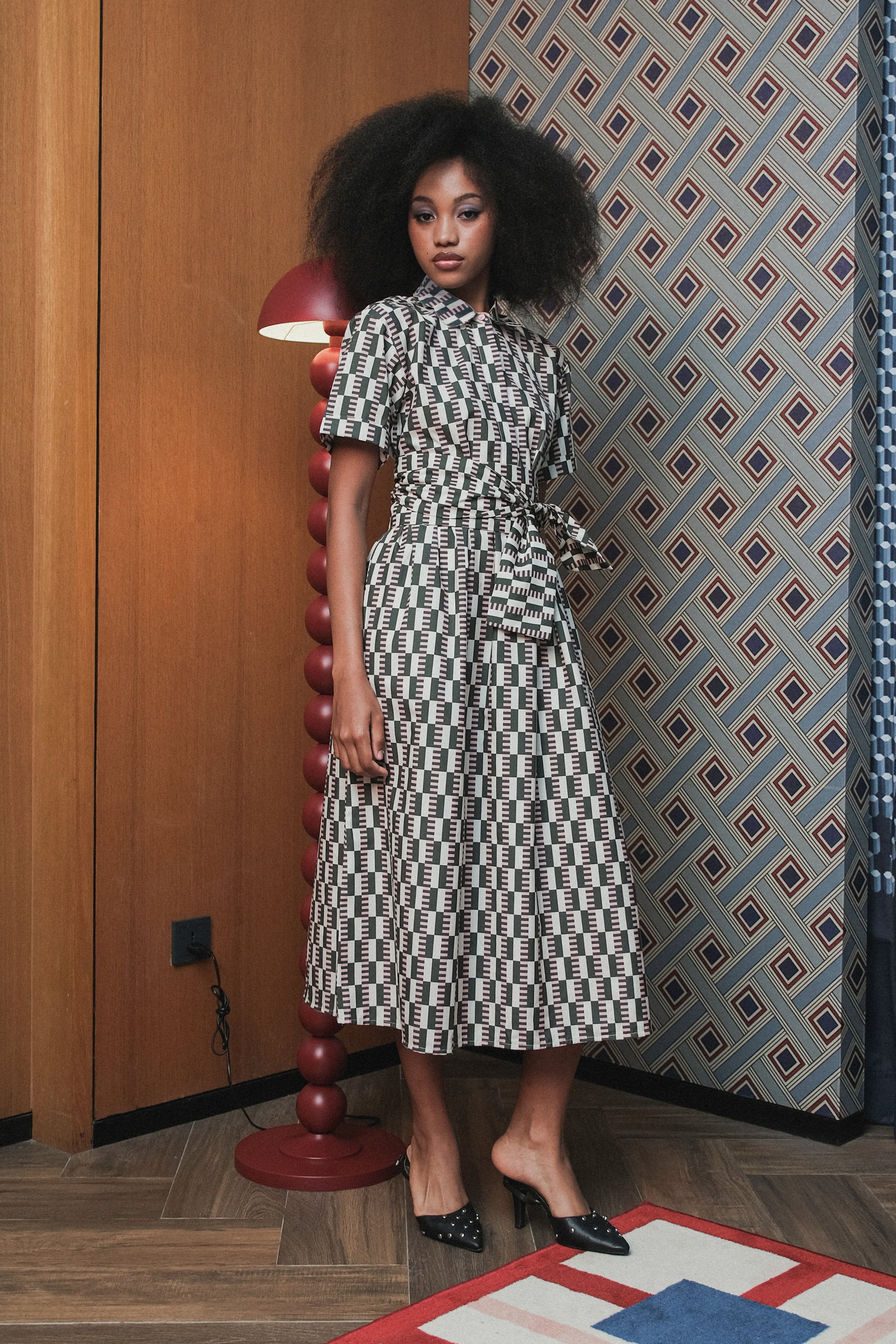 Bella Dress in Pink Pine