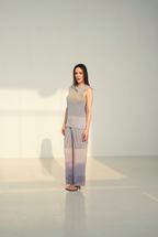 Jim pleated top in Caspi