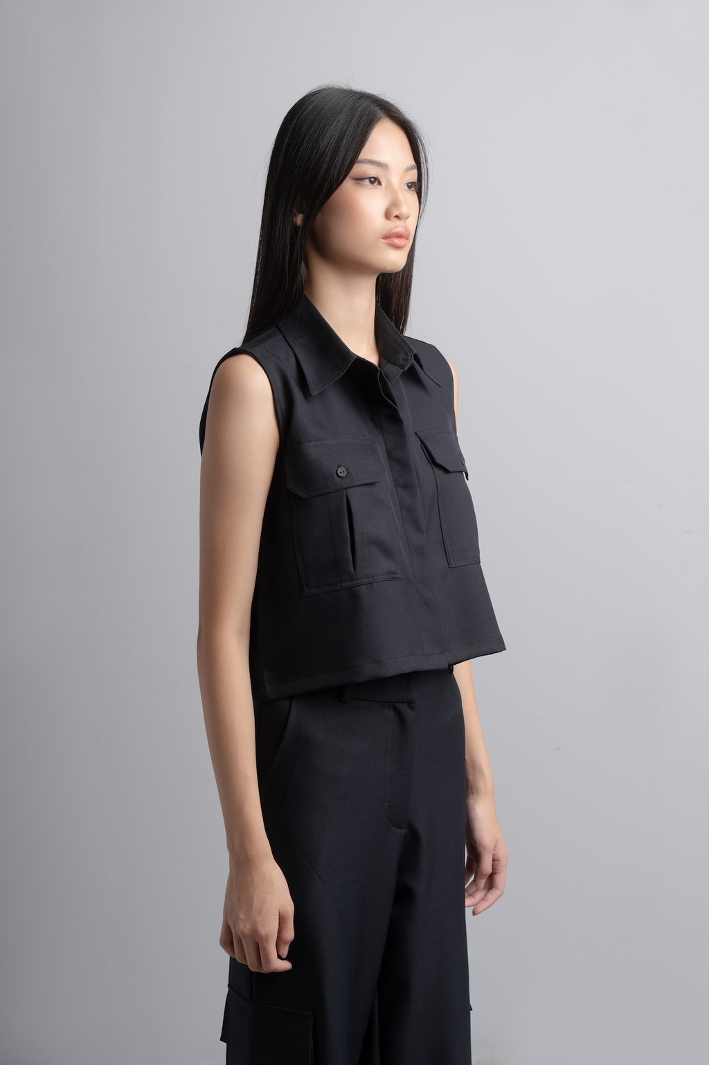 Kleia Boxy Shirt in Midnight
