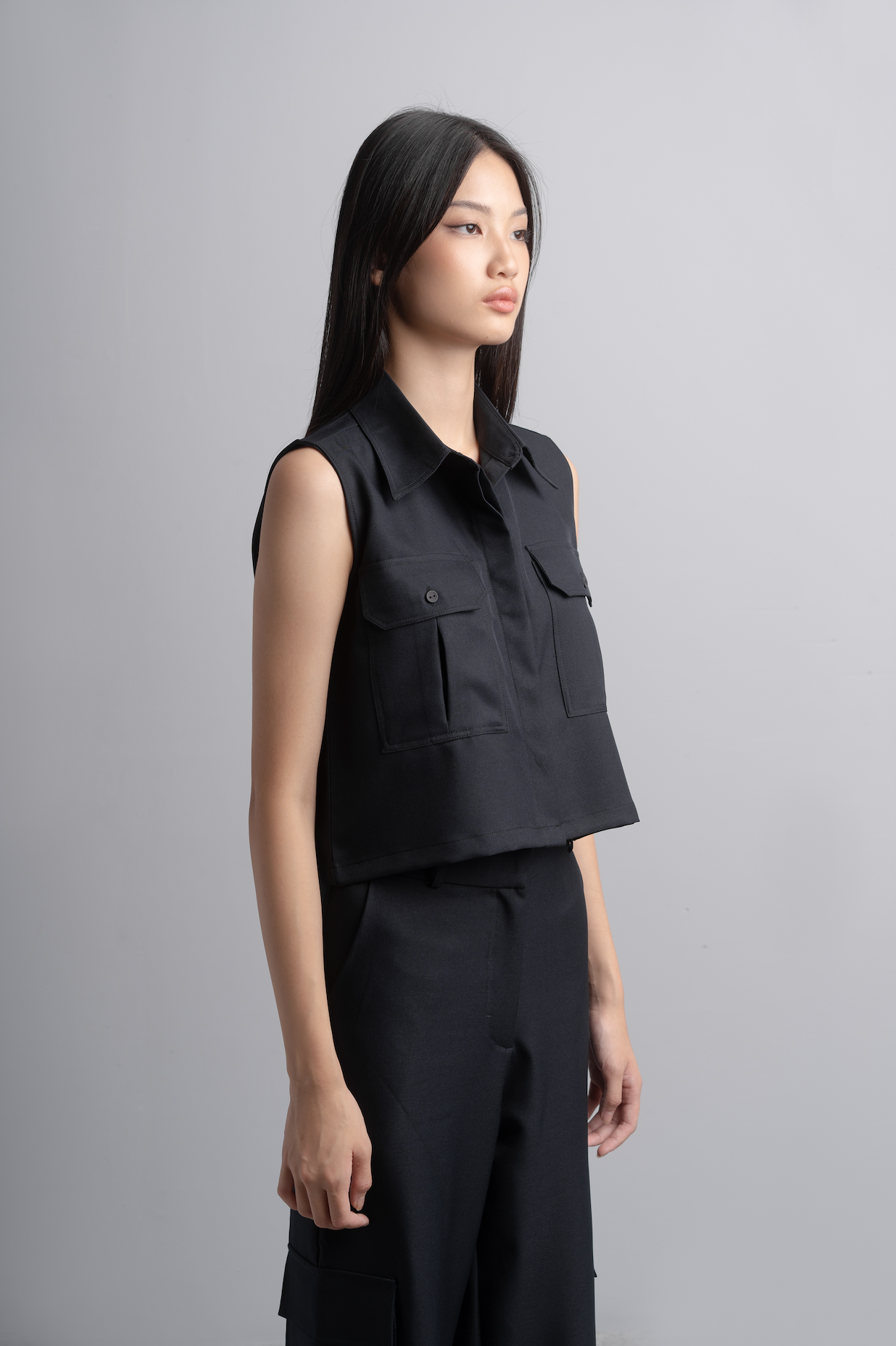 Kleia Boxy Shirt in Midnight