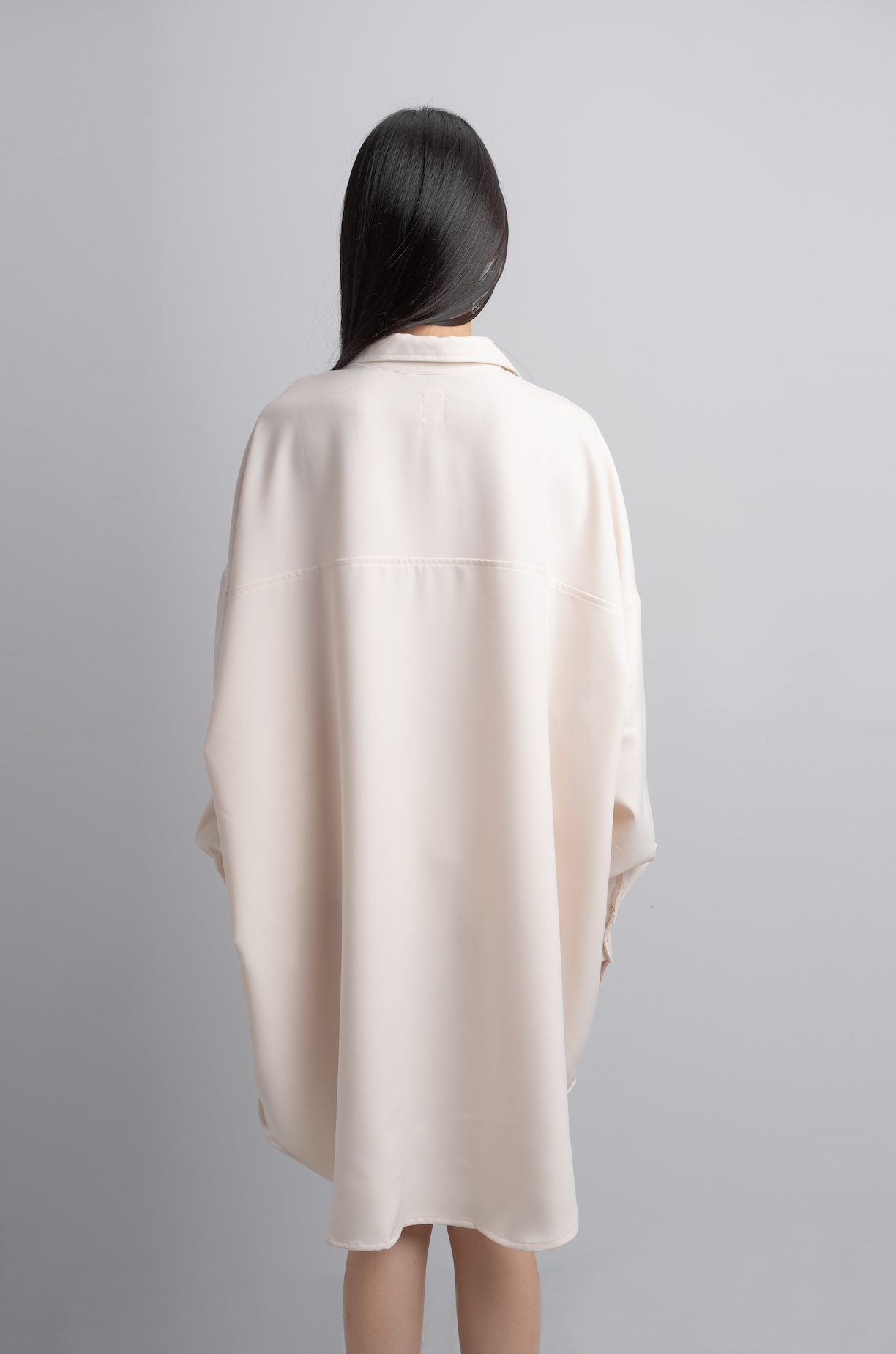 Eva Oversize Shirt Dress in Bone