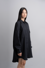 Eva Oversize Shirt Dress in Midnight