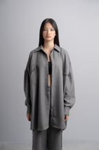 Eva Oversize Shirt in Charcoal