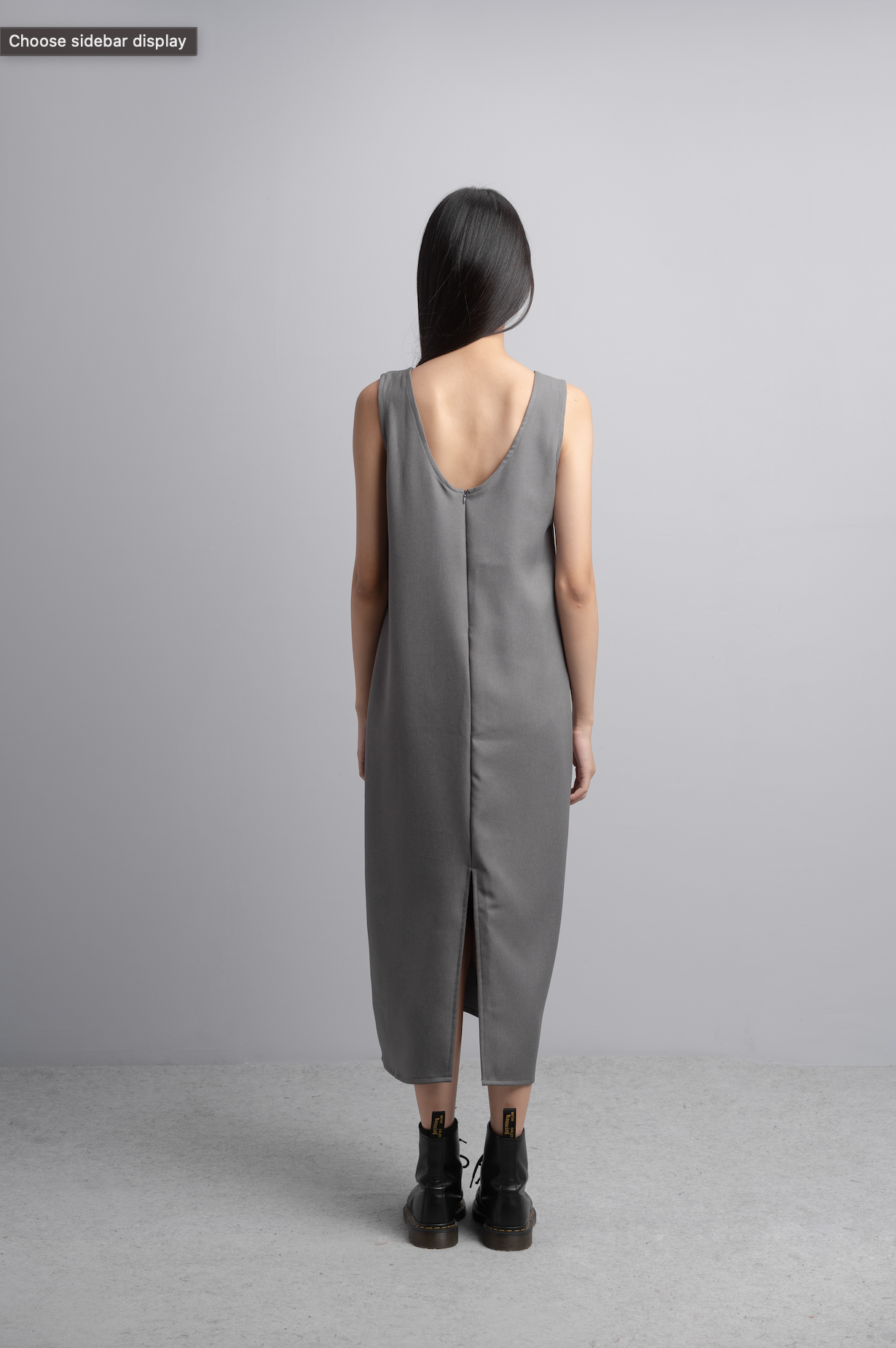 Nikki Midi Dress in Charcoal