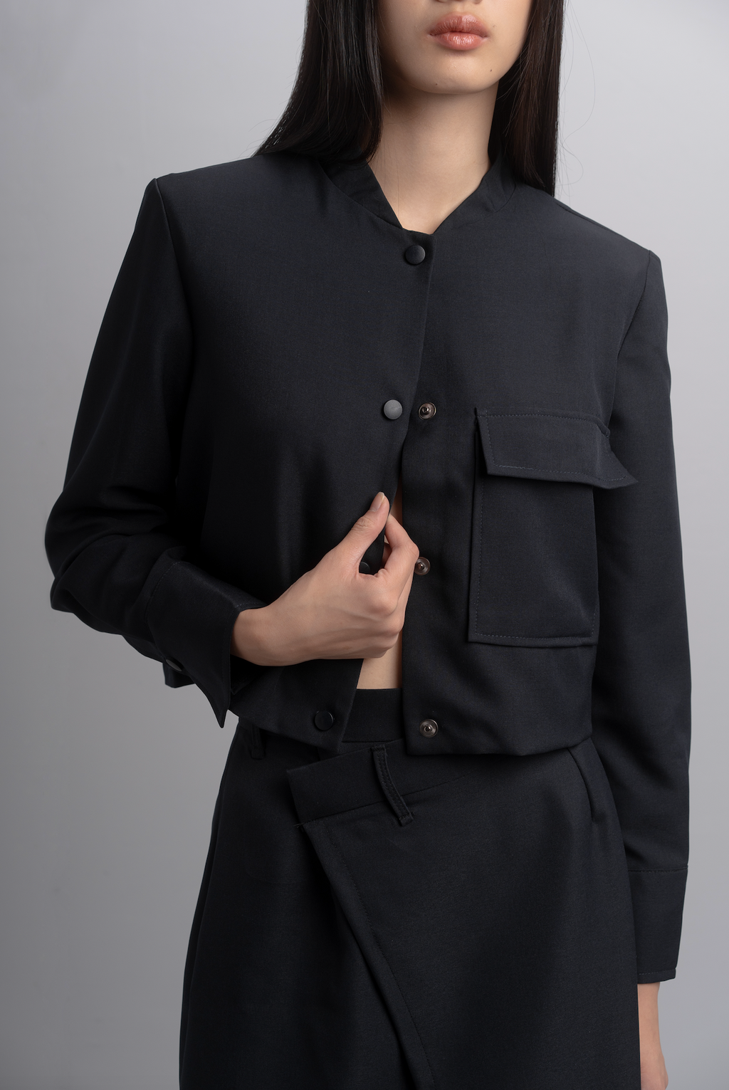 Reika Boxy Jacket in Midnight