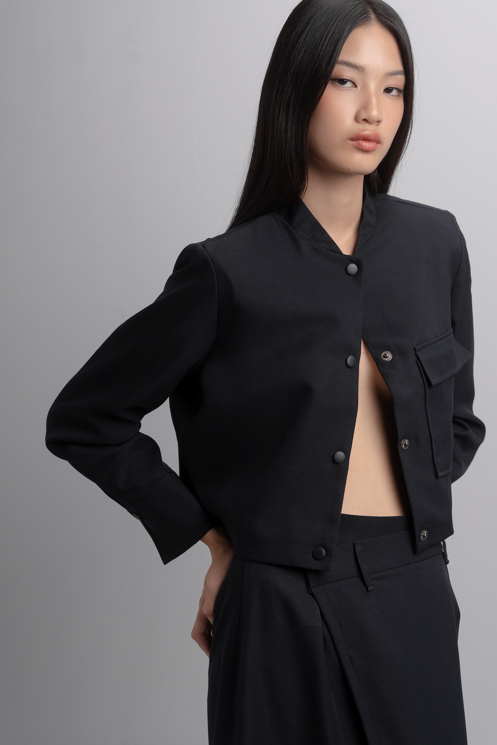 Reika Boxy Jacket in Midnight