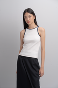 Gwyn Rib Tank Top in Midnight