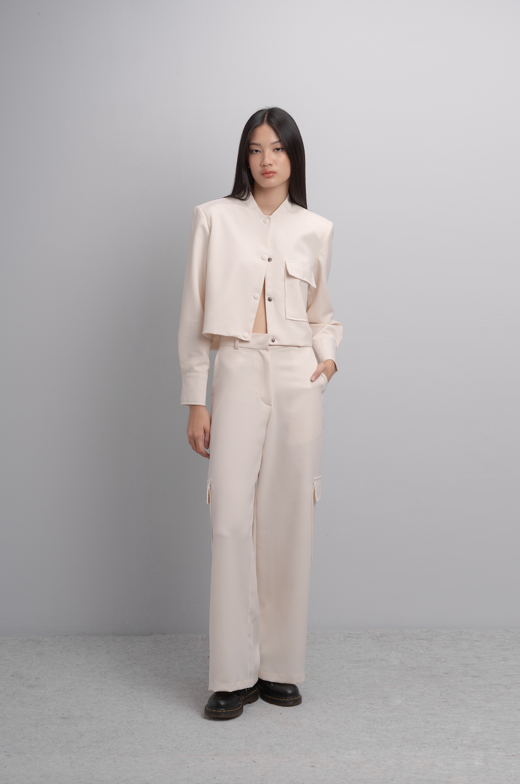 Reika Boxy Jacket in Bone