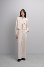 Reika Boxy Jacket in Bone