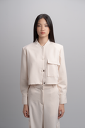 Reika Boxy Jacket in Bone