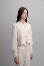 Reika Boxy Jacket in Bone