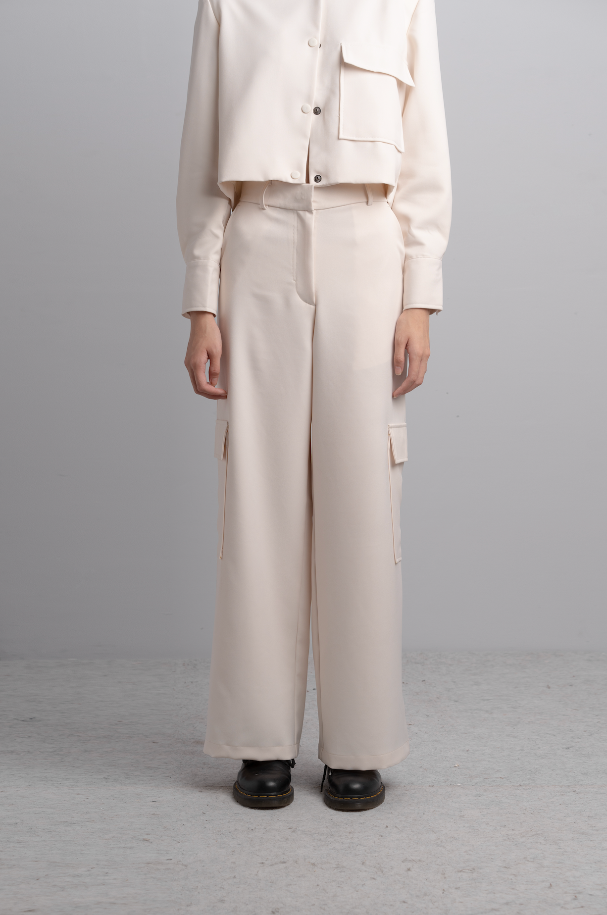 Brie Cargo Pants in Bone