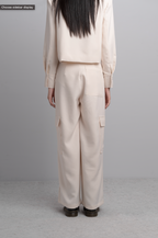 Brie Cargo Pants in Bone