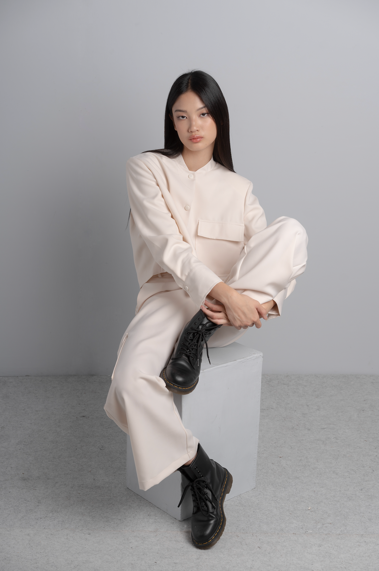 Brie Cargo Pants in Bone