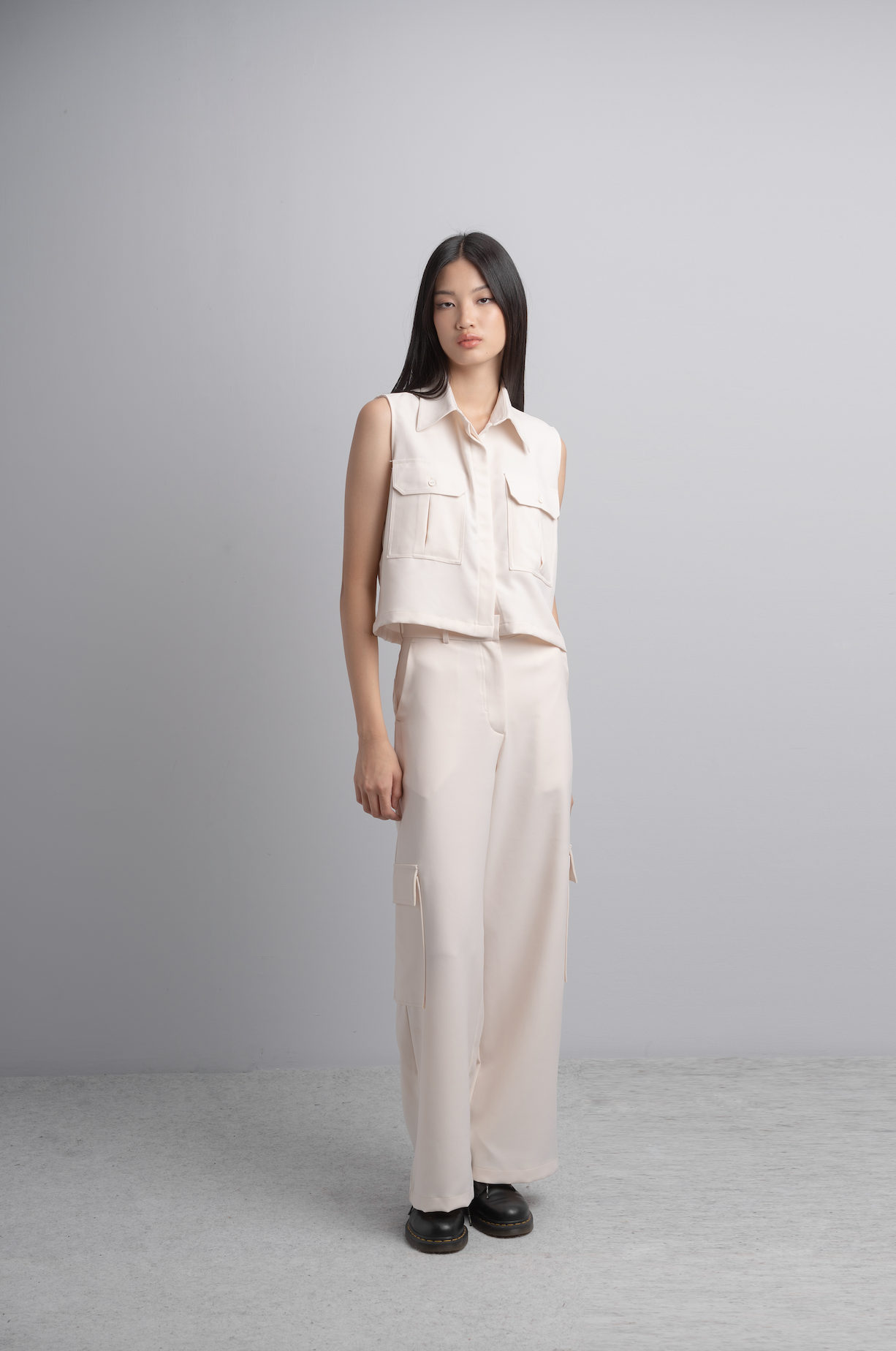 Kleia Boxy Shirt in Bone