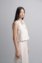 Kleia Boxy Shirt in Bone