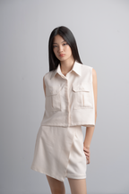Kleia Boxy Shirt in Bone