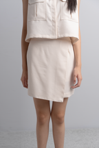 Kendra Mini Skirt in Bone