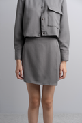 Kendra Mini Skirt in Charcoal