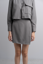Kendra Mini Skirt in Charcoal