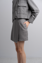 Kendra Mini Skirt in Charcoal