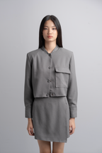 Reika Boxy Jacket in Charcoal