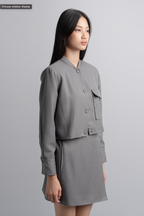 Reika Boxy Jacket in Charcoal
