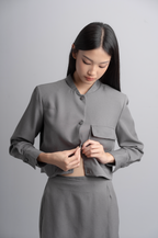 Reika Boxy Jacket in Charcoal