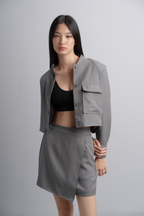 Reika Boxy Jacket in Charcoal