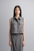 Kleia Boxy Shirt in Charcoal