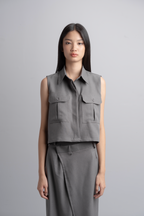 Kleia Boxy Shirt in Charcoal