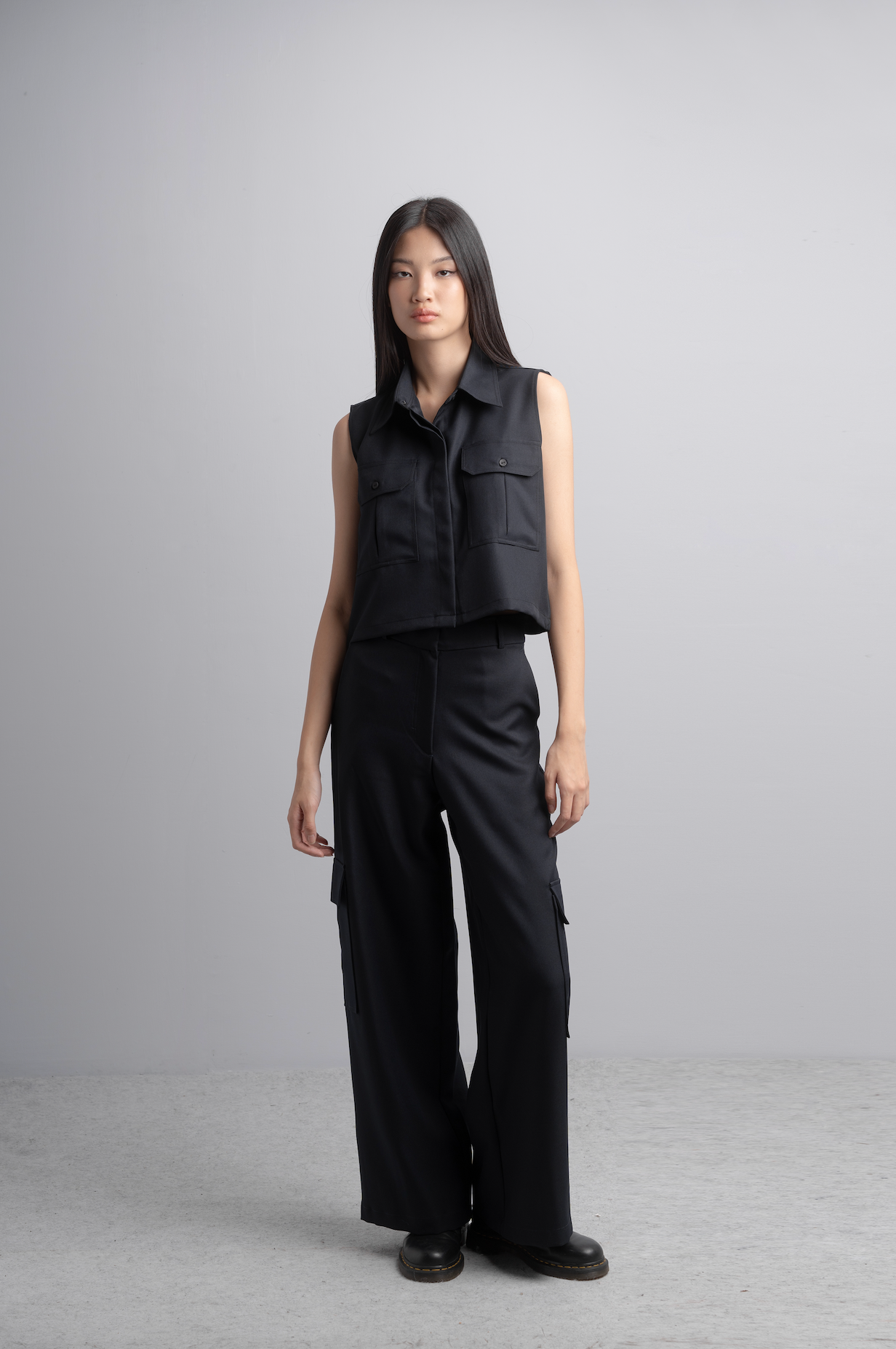 Kleia Boxy Shirt in Midnight