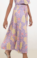 Alina Pleated Skirt in Violet