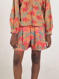 Blake Pleated Shorts in Canna