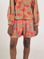 Blake Pleated Shorts in Canna