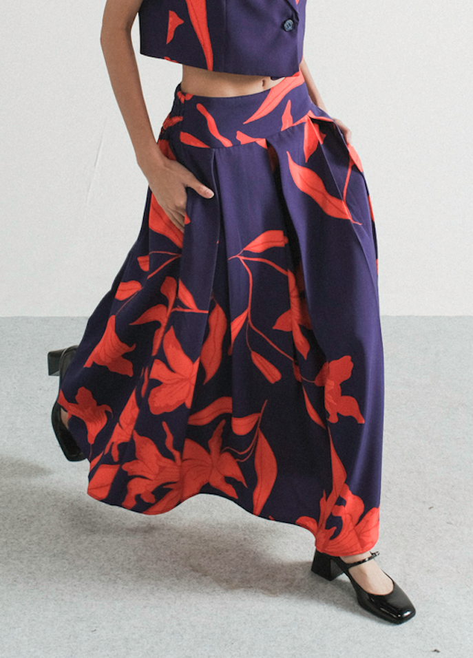 Erika Skirt in Red Midnight