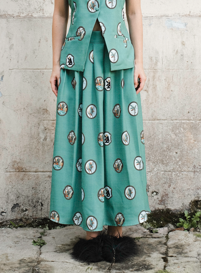 Giana Skirt in Swamp Green