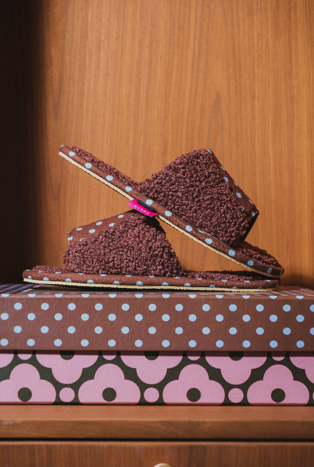 Holiday Box in Polka Brown