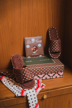 Holiday Box in Polka Brown