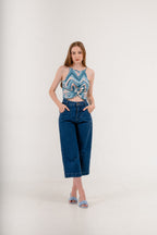 Carolina Front Knot Top in Moon