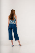 Carolina Front Knot Top in Moon